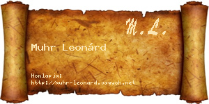 Muhr Leonárd névjegykártya